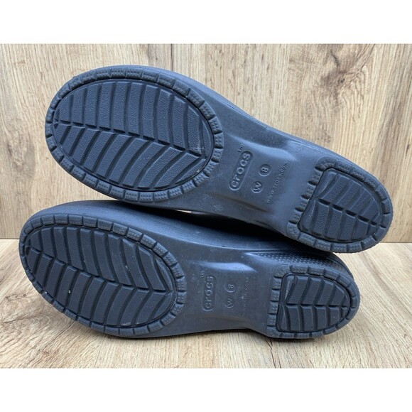 CROCS Freesail Chelsea Dual Comfort Black Rain Boots Waterproof Women's Size 8 - Picture 5 of 15